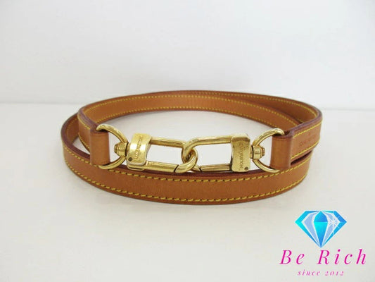 ルイ ヴィトン LOUIS VUITTON ヌメ革 100cm バッグ用 ショルダー ストラップ J00142 ナチュラル 茶 レザー ロゴ 鞄 アクセサリー 小物 【中古】【送料無料】bh2569