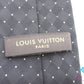 ルイ ヴィトン LOUIS VUITTON ドット柄 ネクタイ ブラック 系 黒 シルク 絹 ロゴ 総柄 ビジネス スーツ 小物  【中古】【送料無料】 bh2678