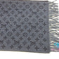 ルイ ヴィトン LOUIS VUITTON エシャルプ モノグラム グラディエント M70257 マフラー ブルー マリーヌ ウール シルク ストール フリンジ 小物  【中古】【送料無料】bh2684