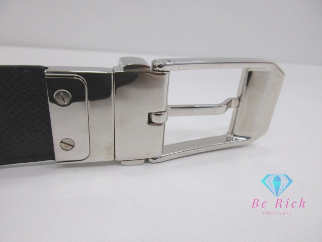 ルイ ヴィトン LOUIS VUITTON ダミエ グラフィット サンチュール シアトル メンズ ベルト 30ｍｍ M6834 90/36 黒 ブラック シルバー 金具 PVC レザー 【中古】【送料無料】 bh2737