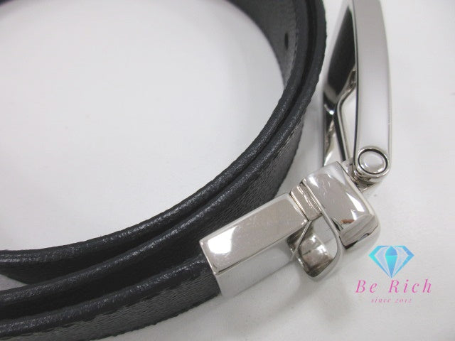 ルイ ヴィトン LOUIS VUITTON ダミエ グラフィット サンチュール シアトル メンズ ベルト 30ｍｍ M6834 90/36 黒 ブラック シルバー 金具 PVC レザー 【中古】【送料無料】 bh2737