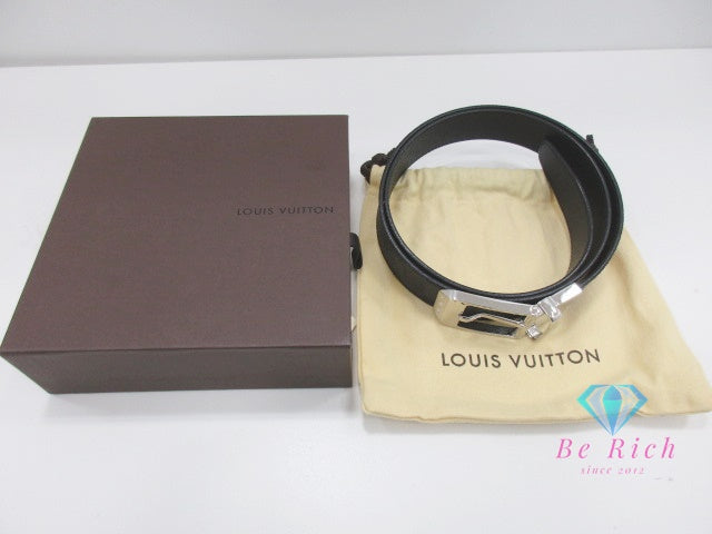 ルイ ヴィトン LOUIS VUITTON ダミエ グラフィット サンチュール シアトル メンズ ベルト 30ｍｍ M6834 90/36 黒 ブラック シルバー 金具 PVC レザー 【中古】【送料無料】 bh2737