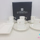 ジバンシィ GIVENCHY トレー 付 コーヒー カップ & ソーサー 5客 セット ホワイト 白 ゴールド 陶器 コップ 皿 紅茶 食器 テーブル ウェア  製陶 【中古】【送料無料】 bh2759