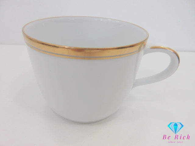 ノリタケ NORITAKE カップ & ソーサー 2客 セット ホワイト 白 ゴールド シルバー ペア 陶器 コップ 皿 食器 テーブル ウェア  製陶 【中古】【送料無料】 bh2760