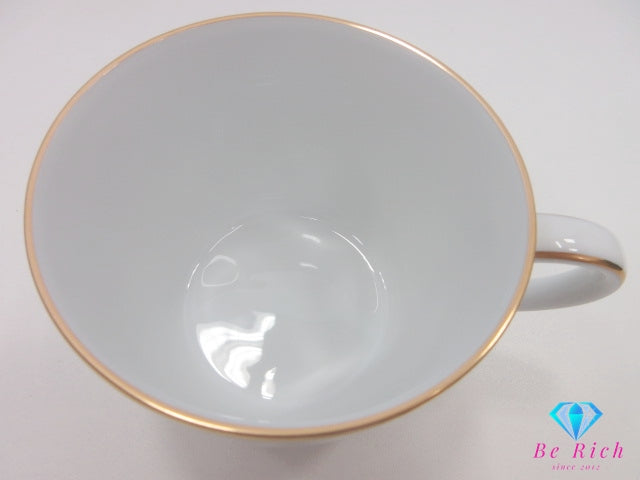 ノリタケ NORITAKE カップ & ソーサー 2客 セット ホワイト 白 ゴールド シルバー ペア 陶器 コップ 皿 食器 テーブル ウェア  製陶 【中古】【送料無料】 bh2760