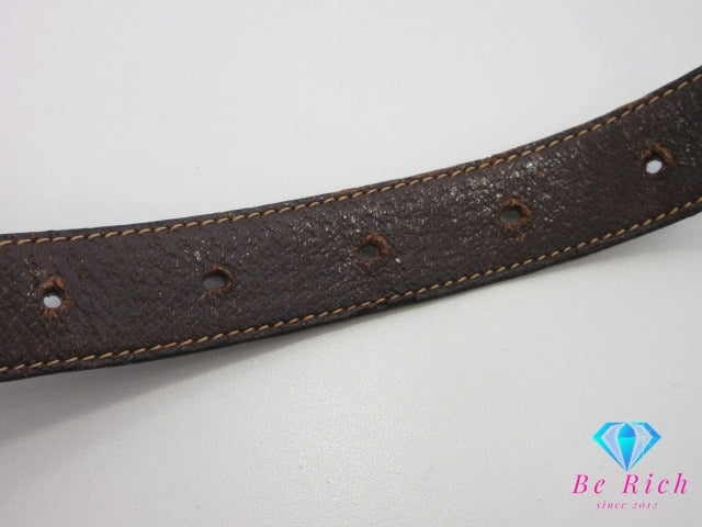 グッチ GUCCI メンズ ベルト 11523 GG メンズ ベルト レザー 黒 ブラック ゴールド 金具 ロゴ 小物 紳士 【中古】【送料無料】 bh2764