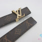 ルイ ヴィトン LOUIS VUITTON レディース ベルト LV アイコニック 20MM リバーシブル サイズ 65 ブラウン ブラック 茶 黒 PVC カーフ レザー ロゴ バックル  【中古】【送料無料】 bh2802