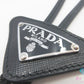 美品 プラダ PRADA レザー ブラック シルバー トライアングル ロゴ ボロタイ ループタイ スーツ ネクタイ メンズ レディース ファッション 小物【中古】【送料無料】bh2811