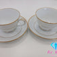 ノリタケ NORITAKE ティー カップ & ソーサー 6客 セット ホワイト 白 ゴールド 陶器 コップ 皿 紅茶 食器 テーブル ウェア  製陶 【中古】【送料無料】 bh2813
