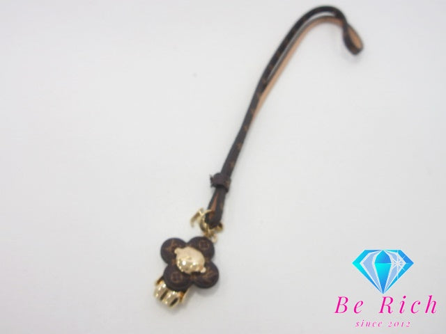 ルイ ヴィトン LOUIS VUITTON バッグ チャーム ミニ ヴィヴィエンヌ M02177 茶 ブラウン ゴールド GP メッキ ストラップ キーホルダー アクセサリー 小物 シグネチャー ロゴ 【中古】【送料無料】 bh2891