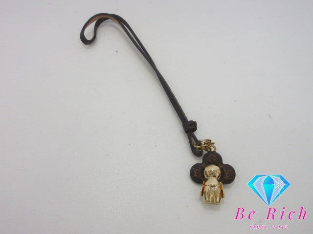 ルイ ヴィトン LOUIS VUITTON バッグ チャーム ミニ ヴィヴィエンヌ M02177 茶 ブラウン ゴールド GP メッキ ストラップ キーホルダー アクセサリー 小物 シグネチャー ロゴ 【中古】【送料無料】 bh2891