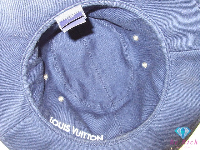 ルイ ヴィトン LOUIS VUITTON ボネ モノグラム バンダナ リバーシブル ハット MP3345 ブルー 青 モノグラム LV ロゴ 帽子 小物  【中古】【送料無料】 bh3028