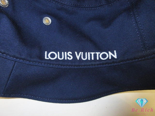 ルイ ヴィトン LOUIS VUITTON ボネ モノグラム バンダナ リバーシブル ハット MP3345 ブルー 青 モノグラム LV ロゴ 帽子 小物  【中古】【送料無料】 bh3028
