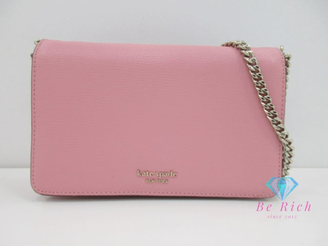 ケイト スペード kate spade チェーン ショルダーバッグ ウォレット ピンク レザー ロゴ 肩掛け ポシェット 鞄 【中古】【送料無料】 bk10000