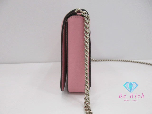 ケイト スペード kate spade チェーン ショルダーバッグ ウォレット ピンク レザー ロゴ 肩掛け ポシェット 鞄 【中古】【送料無料】 bk10000