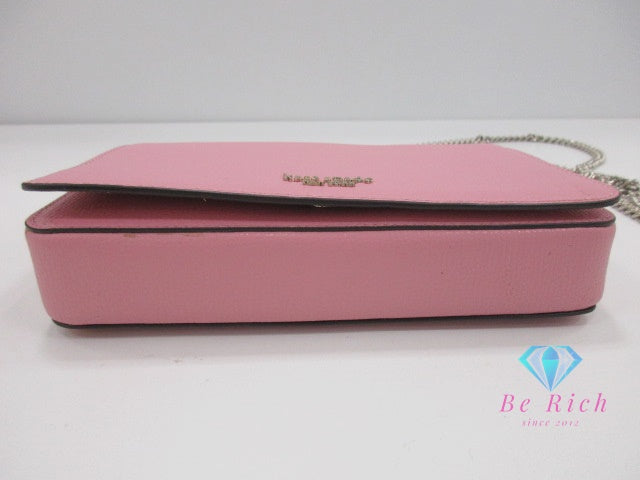 ケイト スペード kate spade チェーン ショルダーバッグ ウォレット ピンク レザー ロゴ 肩掛け ポシェット 鞄 【中古】【送料無料】 bk10000
