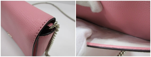 ケイト スペード kate spade チェーン ショルダーバッグ ウォレット ピンク レザー ロゴ 肩掛け ポシェット 鞄 【中古】【送料無料】 bk10000