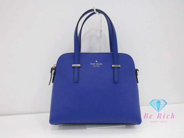 ケイト スペード kate spade 2way ハンドバッグ 青 ブルー レザー ショルダーバッグ ロゴ 肩掛け 鞄 【中古】【送料無料】 bk10002