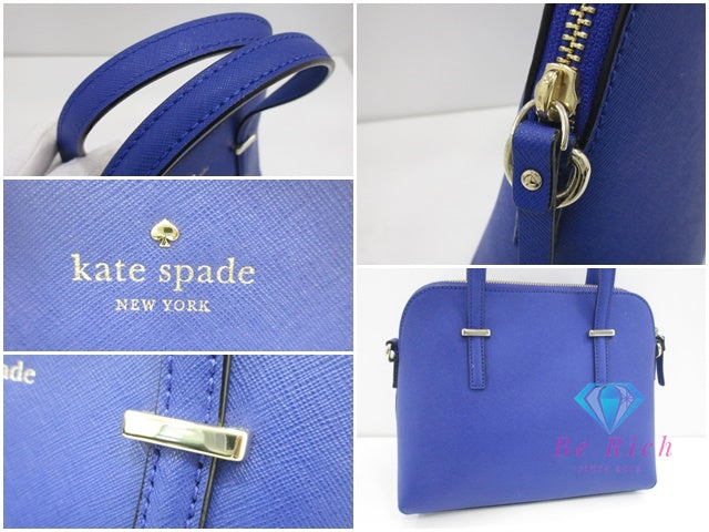 ケイト スペード kate spade 2way ハンドバッグ 青 ブルー レザー ショルダーバッグ ロゴ 肩掛け 鞄 【中古】【送料無料】 bk10002