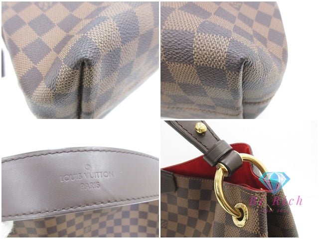ルイ ヴィトン LOUIS VUITTON ワン ショルダーバッグ ダミエ グレースフル MM N44045 エベヌ ブラウン 茶 LV ロゴ 肩掛け トートバッグ 鞄 【中古】【送料無料】 bk10028