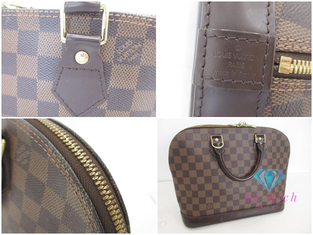 ルイ ヴィトン LOUIS VUITTON ハンドバッグ ダミエ アルマ N51151 エベヌ PVC レザー ロゴ ショルダーバッグ 手提げ 鞄 N51131 【中古】【送料無料】  bk10033