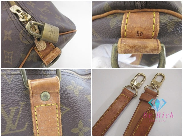 ルイ ヴィトン LOUIS VUITTON 2way ボストンバッグ モノグラム キーポル バンドリエール 50 M41416 ブラウン 茶 PVC レザー LV ロゴ ハンドバッグ ショルダーバッグ 肩掛け 斜め掛け クロスボディ トラベル 旅行 鞄  【中古】【送料無料】 bk10054