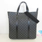 美品 ルイ ヴィトン LOUIS VUITTON ダミエ グラフィット タダオ N51192 LV ロゴ 2way トートバッグ ショルダーバッグ ブラック 黒 グレー メンズ ビジネス 鞄 【中古】【送料無料】 bk10064