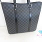 美品 ルイ ヴィトン LOUIS VUITTON ダミエ グラフィット タダオ N51192 LV ロゴ 2way トートバッグ ショルダーバッグ ブラック 黒 グレー メンズ ビジネス 鞄 【中古】【送料無料】 bk10064