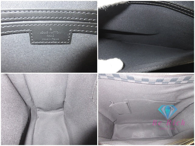 美品 ルイ ヴィトン LOUIS VUITTON ダミエ グラフィット タダオ N51192 LV ロゴ 2way トートバッグ ショルダーバッグ ブラック 黒 グレー メンズ ビジネス 鞄 【中古】【送料無料】 bk10064