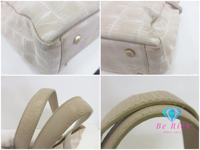 シャネル CHANEL ニュー トラベルライン トート GM A15825 ベージュ ココマーク CC ロゴ ショルダーバッグ 肩掛け 鞄 【中古】【送料無料】bk10069