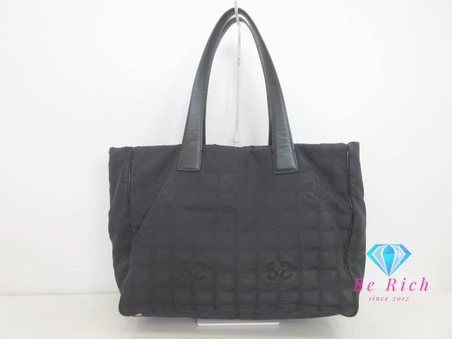 シャネル トート MM A15991 ニュートラベルライン 黒 ブラック ナイロン レザー ショルダーバッグ ハンドバッグ CHANEL 【中古】【送料無料】 bk10080