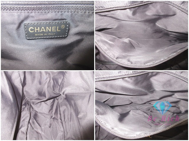 シャネル トート MM A15991 ニュートラベルライン 黒 ブラック ナイロン レザー ショルダーバッグ ハンドバッグ CHANEL 【中古】【送料無料】 bk10080