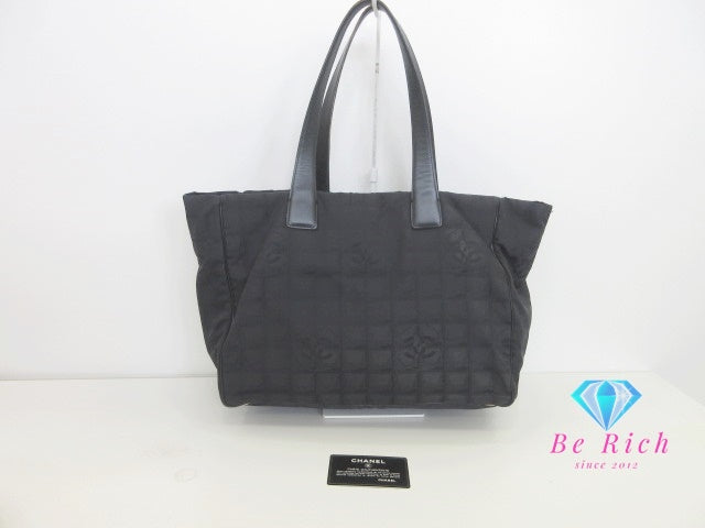 シャネル トート MM A15991 ニュートラベルライン 黒 ブラック ナイロン レザー ショルダーバッグ ハンドバッグ CHANEL 【中古】【送料無料】 bk10080