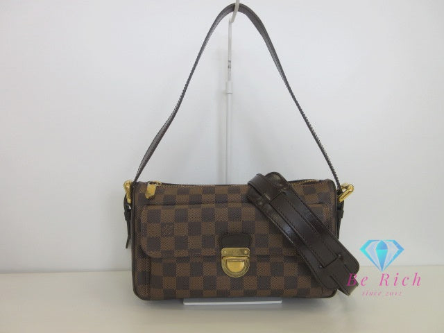 美品 ルイ ヴィトン LOUIS VUITTON ダミエ エベヌ ラヴェッロ N60006 PVC レザー LV ロゴ 2way ハンドバッグ ショルダーバッグ ポシェット 鞄 【中古】【送料無料】 bk10083