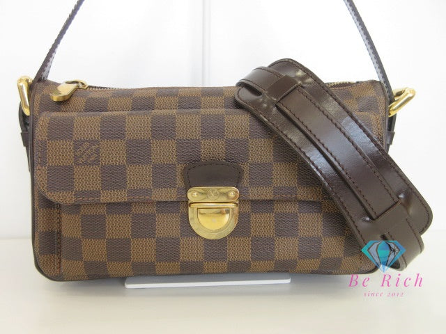 美品 ルイ ヴィトン LOUIS VUITTON ダミエ エベヌ ラヴェッロ N60006 PVC レザー LV ロゴ 2way ハンドバッグ ショルダーバッグ ポシェット 鞄 【中古】【送料無料】 bk10083