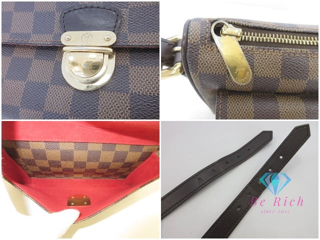 美品 ルイ ヴィトン LOUIS VUITTON ダミエ エベヌ ラヴェッロ N60006 PVC レザー LV ロゴ 2way ハンドバッグ ショルダーバッグ ポシェット 鞄 【中古】【送料無料】 bk10083