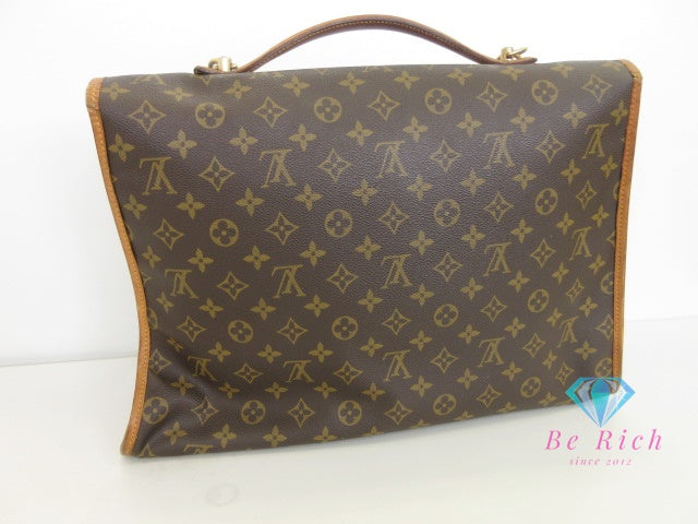 ルイ ヴィトン LOUIS VUITTON 2way ハンドバッグ ショルダーバッグ ビジネスバッグ モノグラム ビバリー M51121 ブラウン 茶 PVC レザー ロゴ ブリーフケース 手提げ 肩掛け 斜め掛け バッグ 鞄 メンズ レディース【中古】【送料無料】bk10094