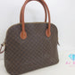 セリーヌ CELINE ハンドバッグ マカダム ブラウン 茶 PVC レザー ブラゾン ロゴ ショルダーバッグ 手提げ 鞄 【中古】【送料無料】 bk10099