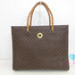 セリーヌ CELINE トートバッグ ハンドバッグ F/05 マカダム ブラウン 茶 ロゴ ブラゾン 手提げ 鞄 【中古】【送料無料】 bk10102