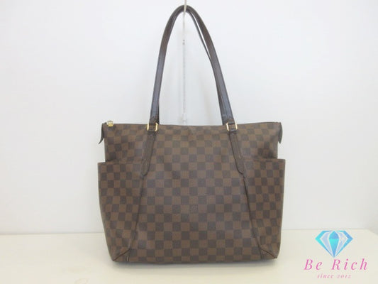 ルイ ヴィトン LOUIS VUITTON トートバッグ ダミエ エベヌ トータリー MM N41281 茶 ブラウン PVC レザー ショルダーバッグ ハンドバッグ  【中古】【送料無料】 bk10106