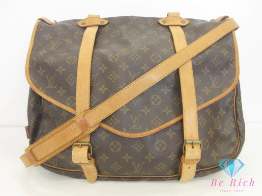 ルイ ヴィトン LOUIS VUITTON ショルダーバッグ モノグラム ソミュール 43 M42252 ブラウン 茶 ダブルフラップ 肩掛け 斜め掛け【中古】【送料無料】bk10111