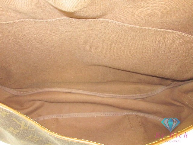 ルイ ヴィトン LOUIS VUITTON ショルダーバッグ モノグラム ソミュール 43 M42252 ブラウン 茶 ダブルフラップ 肩掛け 斜め掛け【中古】【送料無料】bk10111