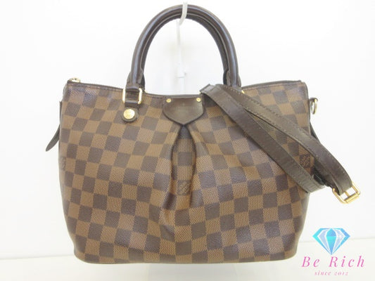 ルイ ヴィトン LOUIS VUITTON ダミエ シエナ PM ハンドバッグ N41545 ダミエ エベヌ ブラウン LV ロゴ ショルダーバッグ 手提げ 肩掛け 鞄 【中古】【送料無料】bk10114