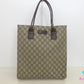 グッチ GUCCI トートバッグ 91249 GG スプリーム ブラウン ベージュ 茶 PVC レザー ロゴ ショルダーバッグ ハンドバッグ 鞄 【中古】【送料無料】 bk10126