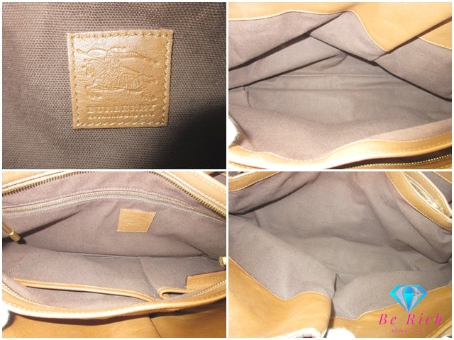 バーバリー BURBERRY トートバッグ ハンドバッグ ブラウン 茶 マルチカラー ノバ チェック キャンバス レザー ロゴ ショルダーバッグ 肩掛け 鞄 【中古】【送料無料】 bk10129