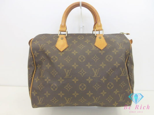 ルイ ヴィトン LOUIS VUITTON モノグラム スピーディ 30 M41526 LV ロゴ PVC レザー 茶 ブラウン ハンドバッグ 手提げ ミニ ボストン【中古】【送料無料】bk10143