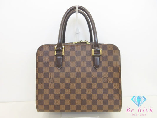 ルイ ヴィトン LOUIS VUITTON ハンドバッグ ダミエ トリアナ N51155 エベヌ ブラウン 茶 PVC レザー ショルダーバッグ 鞄 【中古】【送料無料】 bk10145
