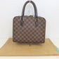 ルイ ヴィトン LOUIS VUITTON ハンドバッグ ダミエ トリアナ N51155 エベヌ ブラウン 茶 PVC レザー ショルダーバッグ 鞄 【中古】【送料無料】 bk10145