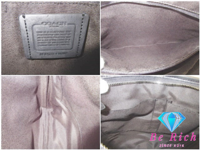 コーチ COACH ショルダーバッグ F58297 シグネチャー ファイルバッグ ブラウン PVC レザー ロゴ 肩掛け 斜め掛け 鞄 【中古】【送料無料】 bk10146