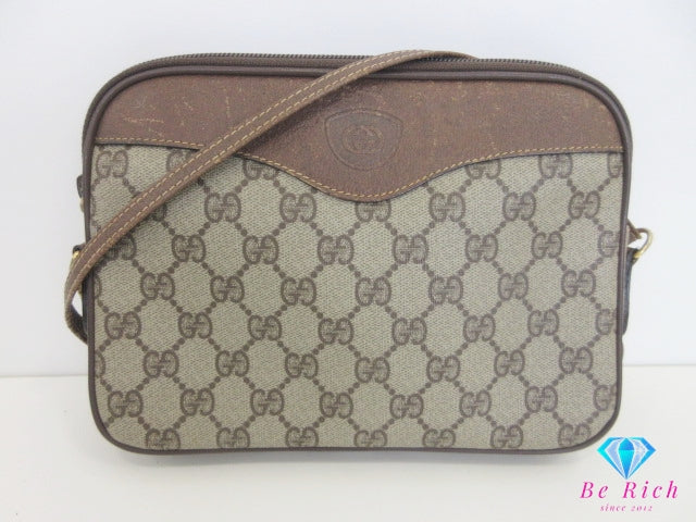 グッチ GUCCI ショルダーバッグ 007.115.6428 GGスプリーム ベージュ ブラウン 茶 PVC レザー ロゴ 肩掛け 斜め掛け 鞄 メンズ レディース 【中古】【送料無料】bk10152